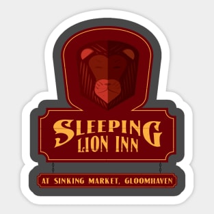 Sleeping Lion Inn Sign Sticker